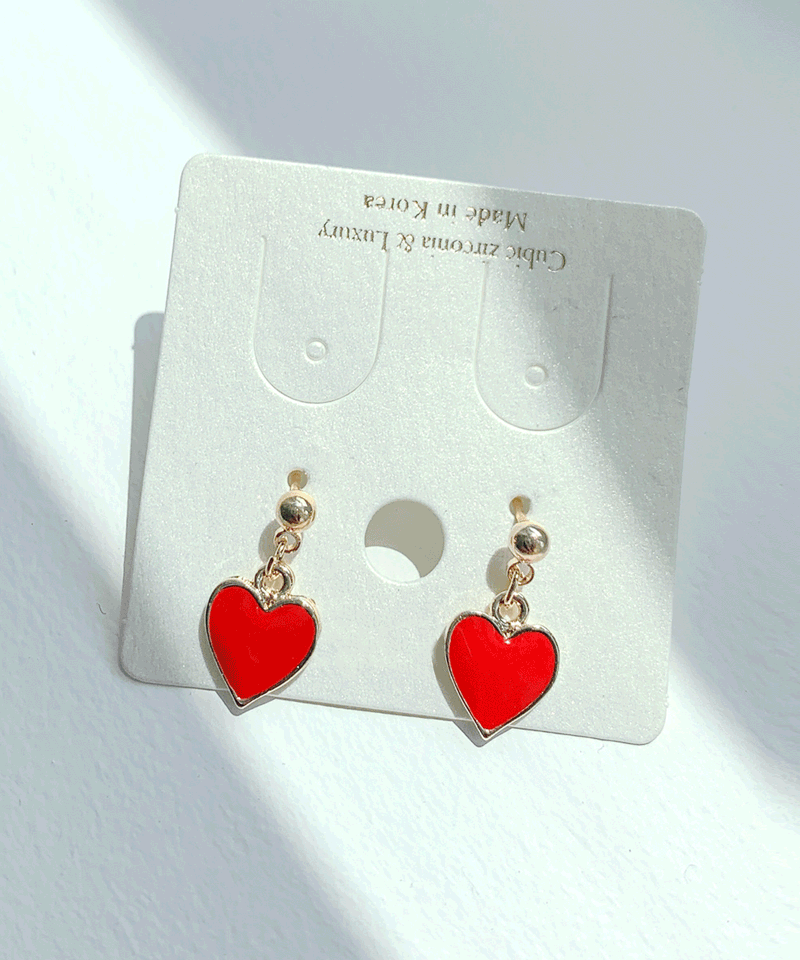 red heart earrings : [PRODUCT_SUMMARY_DESC]