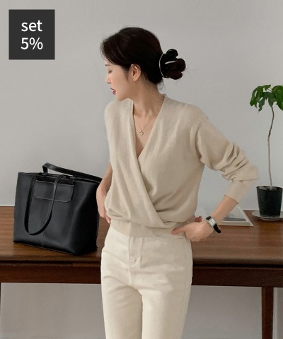 Two-way wool wrap knit (50% wool) + warm vanilla cotton pants Women&#039;s Clothing Shopping Mall DALTT