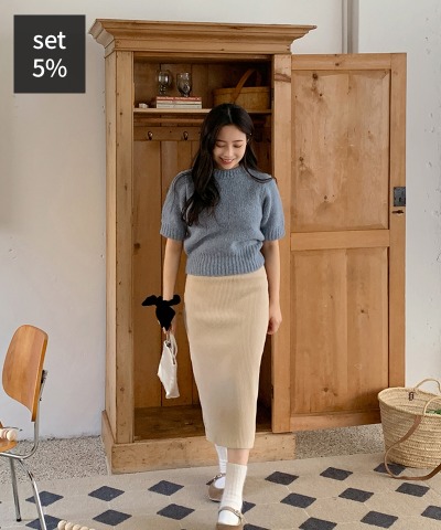Lan Bollaire Alpaca Wool Knit + Urban Corduroy Skirt Women&#039;s Clothing Shopping Mall DALTT