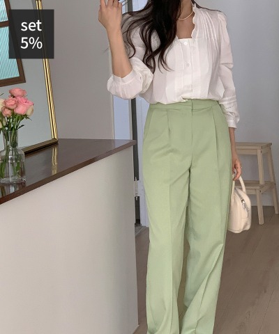 Tweety frill blouse + plum modern slacks Women&#039;s Clothing Shopping Mall DALTT