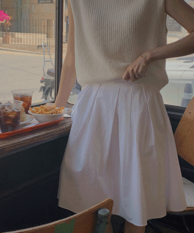Cotton Basic Midi Skirt : [PRODUCT_SUMMARY_DESC]