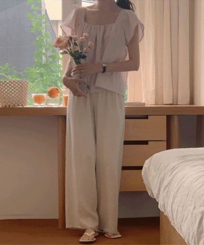 house morning linen trousers