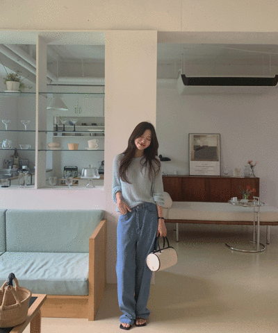Central wide denim trousers : [PRODUCT_SUMMARY_DESC]