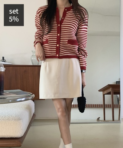 Bold Dangara Cardigan + Ersi Mini Skirt Women&#039;s Clothing Shopping Mall DALTT